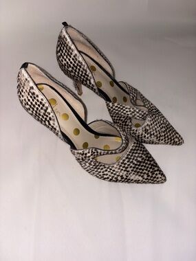 Boden Pointed D'Orsay Pumps in Black and White Size‎ 9